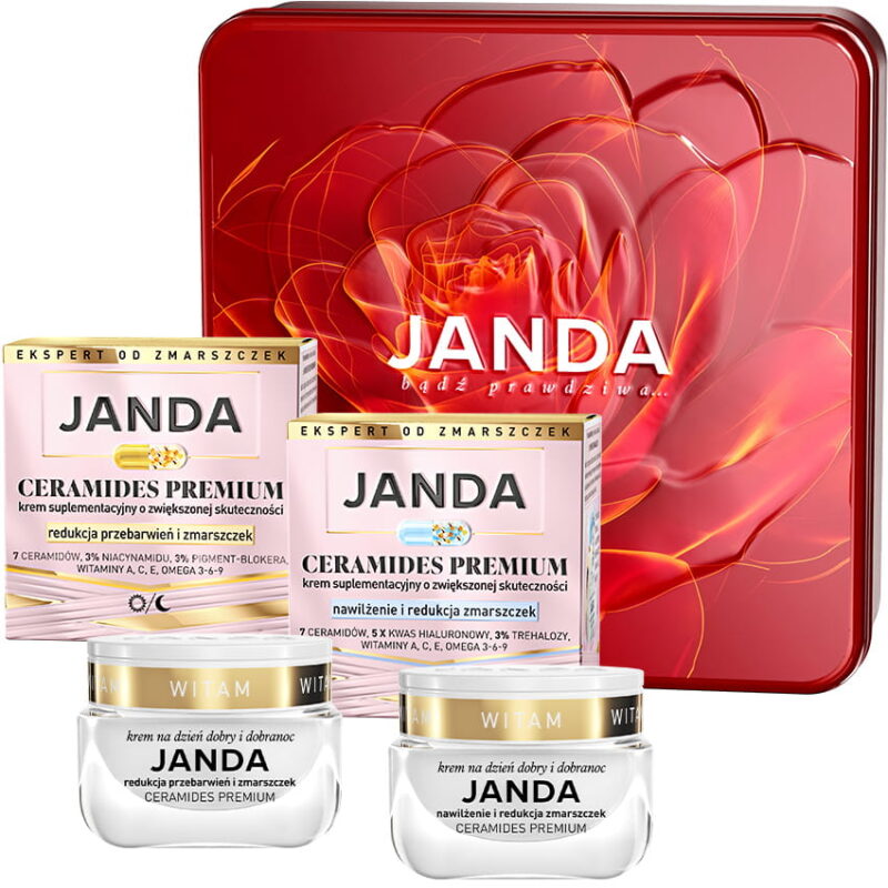 Zestaw Janda Ceramides Premium – nawilżenie i redukcja przebarwień w puszce prezentowej