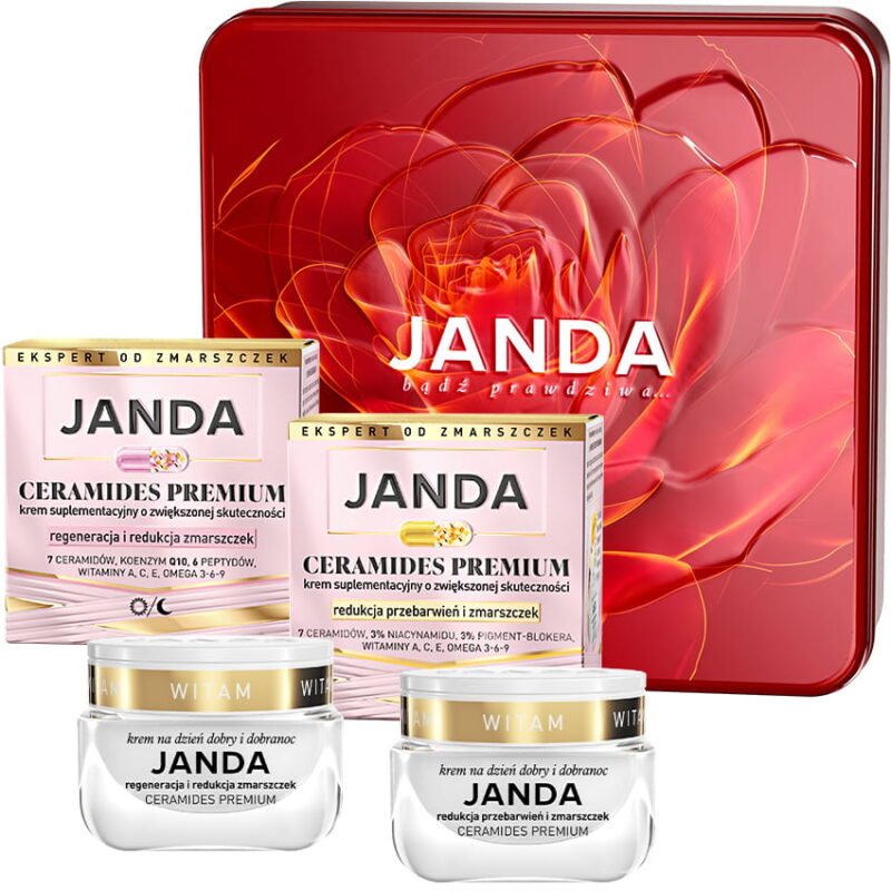 Zestaw Janda Ceramides Premium – regeneracja i redukcja przebarwień w puszce prezentowej