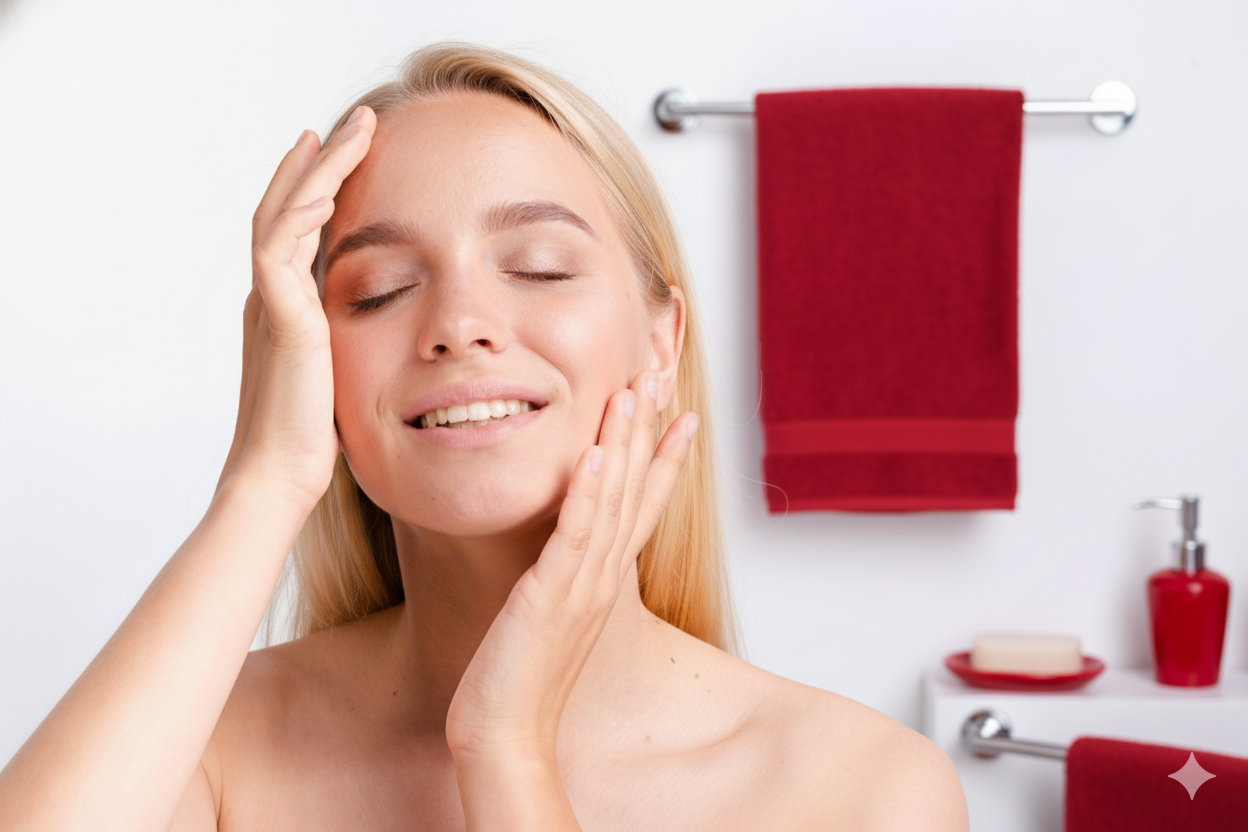 kobieta młoda w łazience - czym się rózni serum od kremu