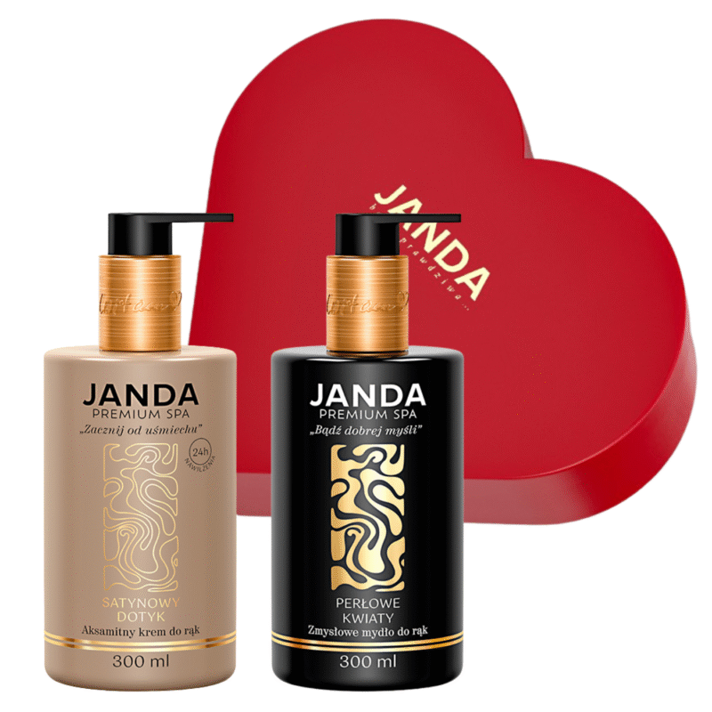 Zestaw prezentowy JANDA PREMIUM SPA – Krem do rąk Satynowy Dotyk & Mydło - grafika produktowa 1