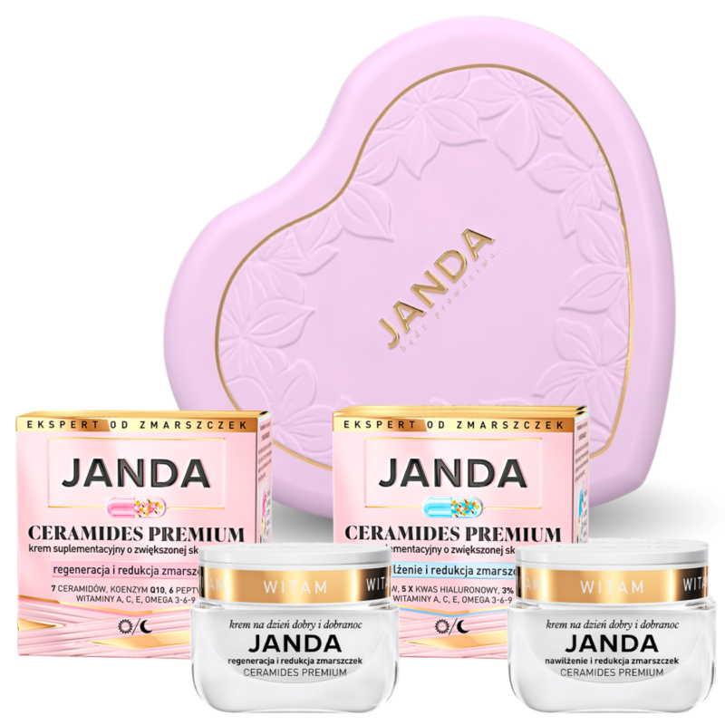 Zestaw Janda Ceramides Premium – regeneracja i nawilżenie w puszce serce